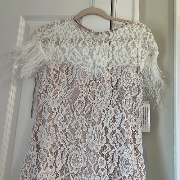 White feather trim dress - Picture 3 of 8